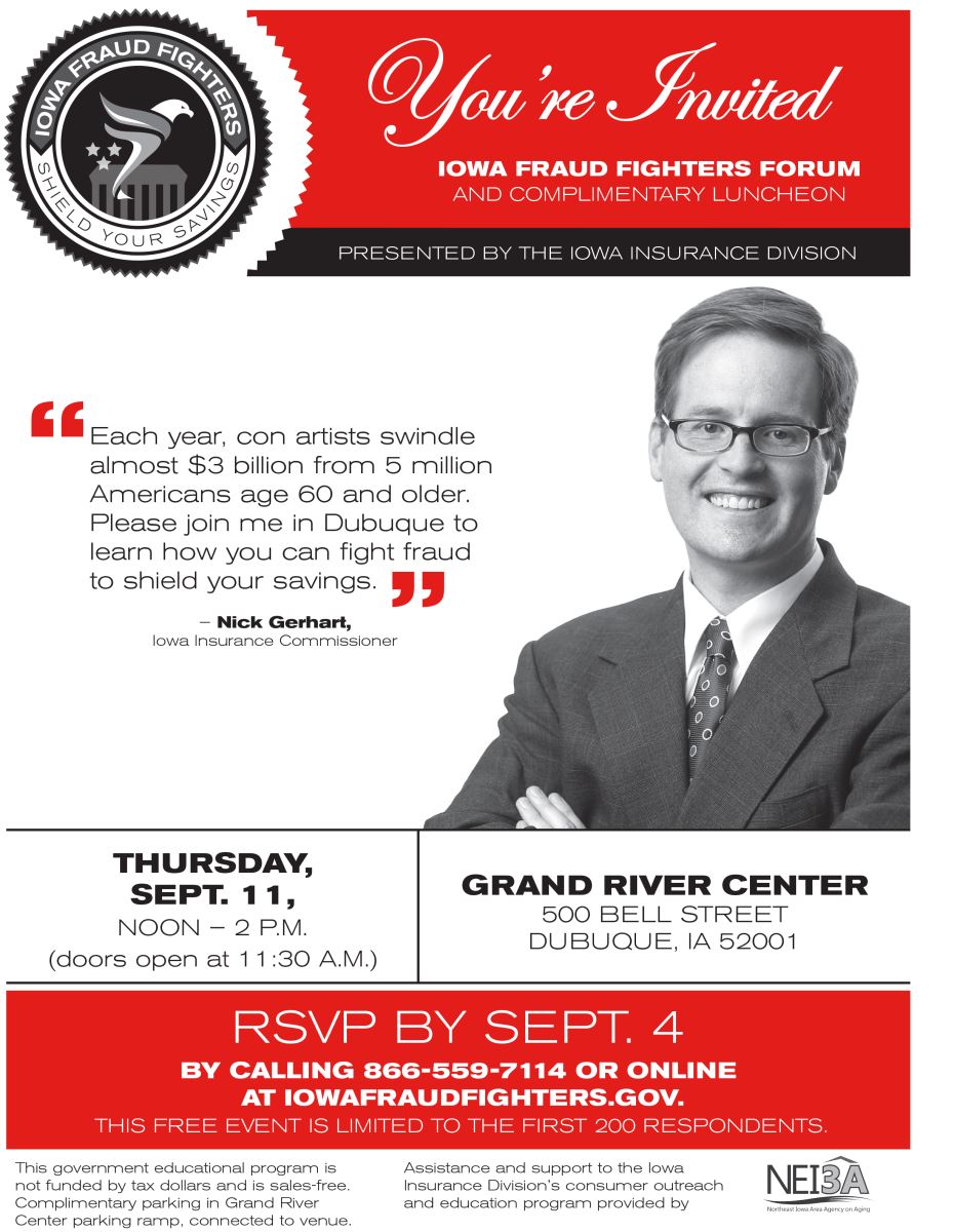 Iowa Fraud Fighters Forum Offered in Dubuque